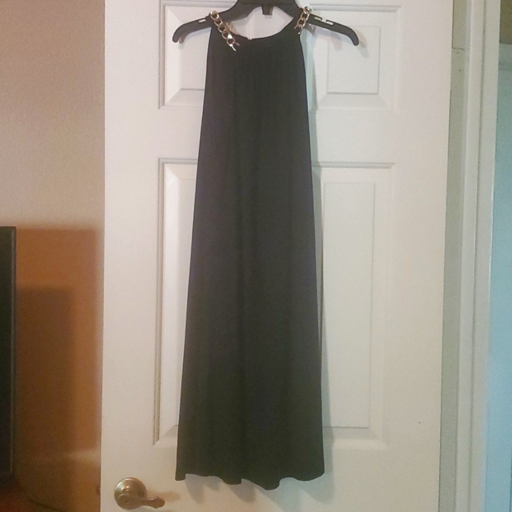 American Living dress size 6 w gold chain straps A line